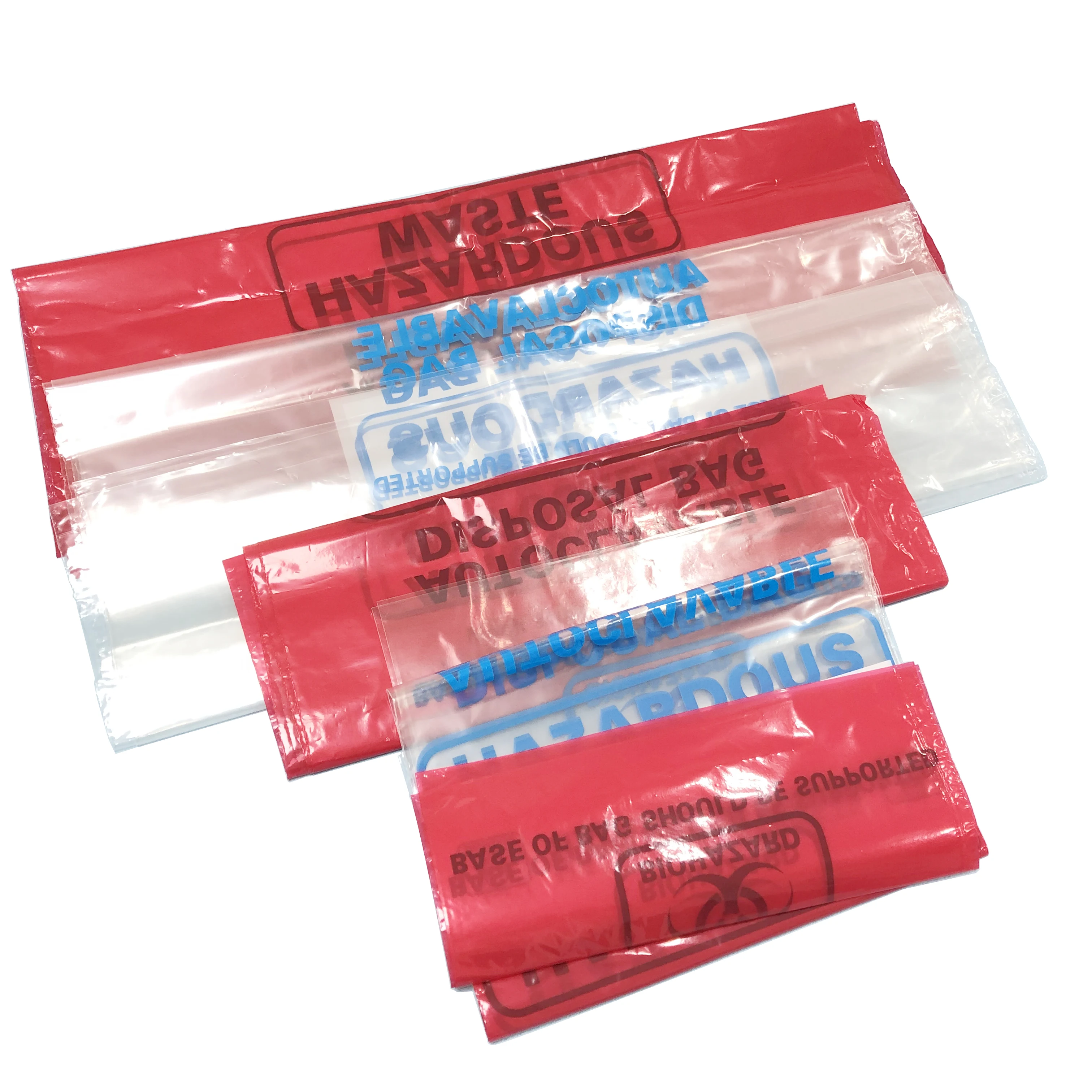 Высокопрочный Автоклавный большой пластиковый мусорный мешок для медицинских отходов