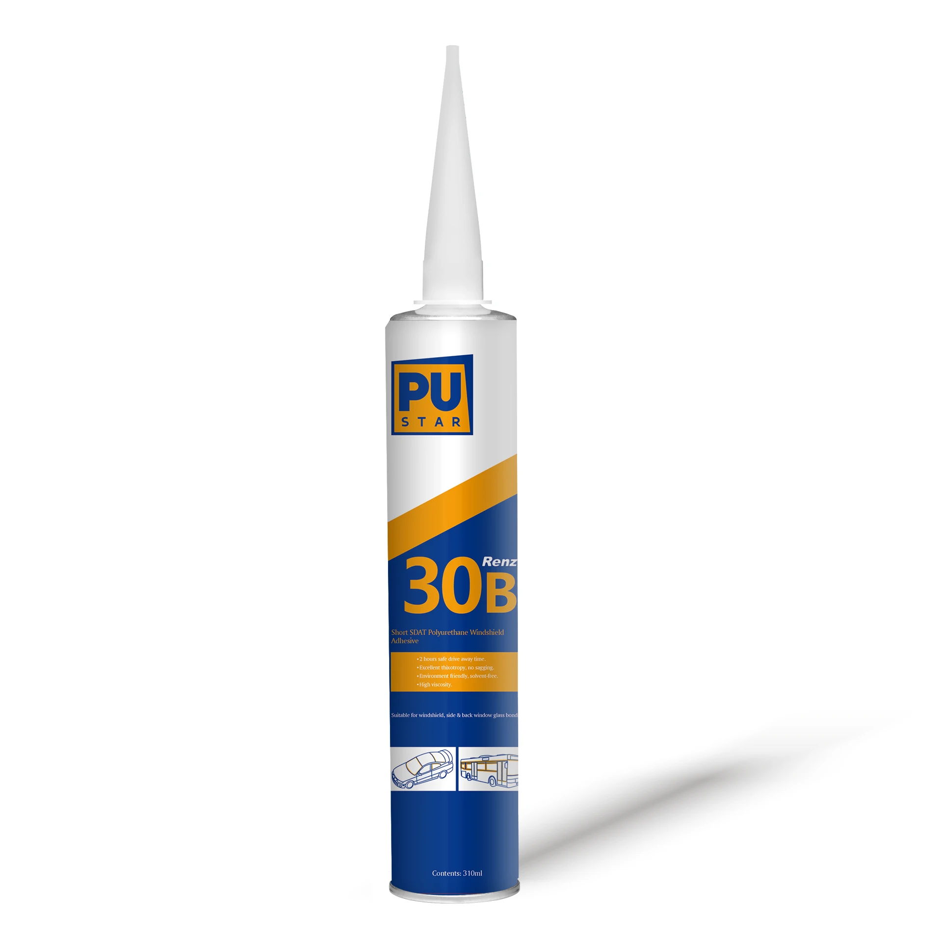 Fast Curing Polyurethane Adhesive Sealant for Auto Glass PU Sealant Renz30