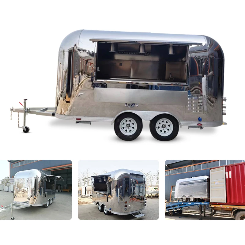 Koisk Food Cart  Food Trailers Fully Equipped Mobile Coffee Ice Cream Fast Food Hot Dog Cart Truck Van With Full Kitchen