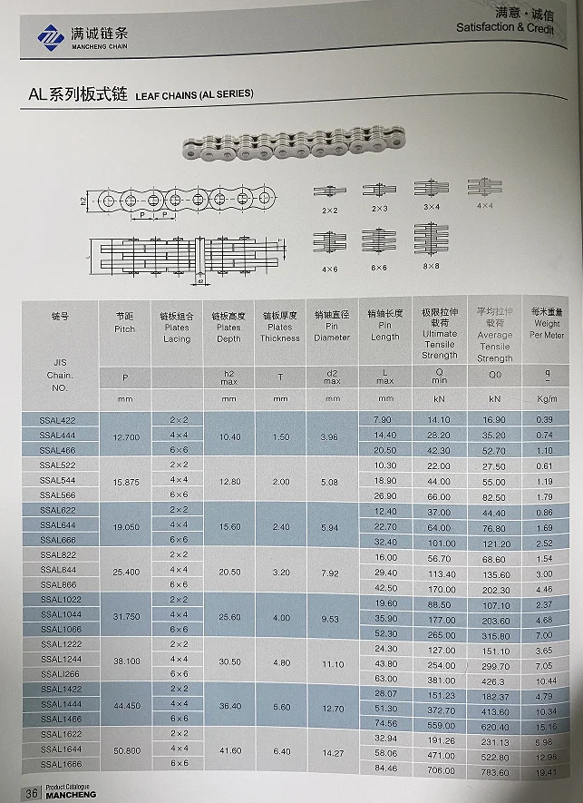Industrial  Roller Chain  Stainless Steel Table Top Chain For leaf chain
