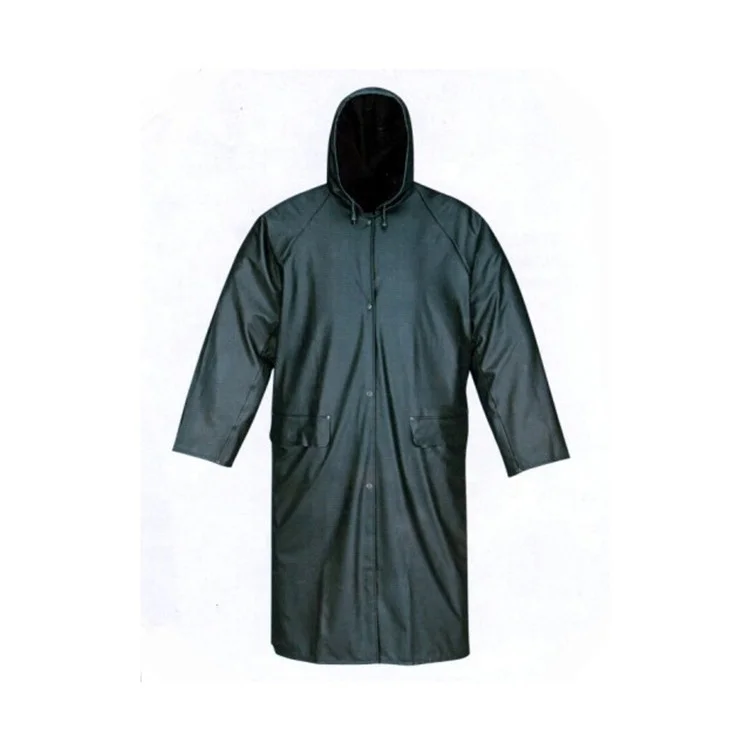 
Factory Custom Wholesale Industrial Waterproof PVC Polyester Work Raincoat Adult 