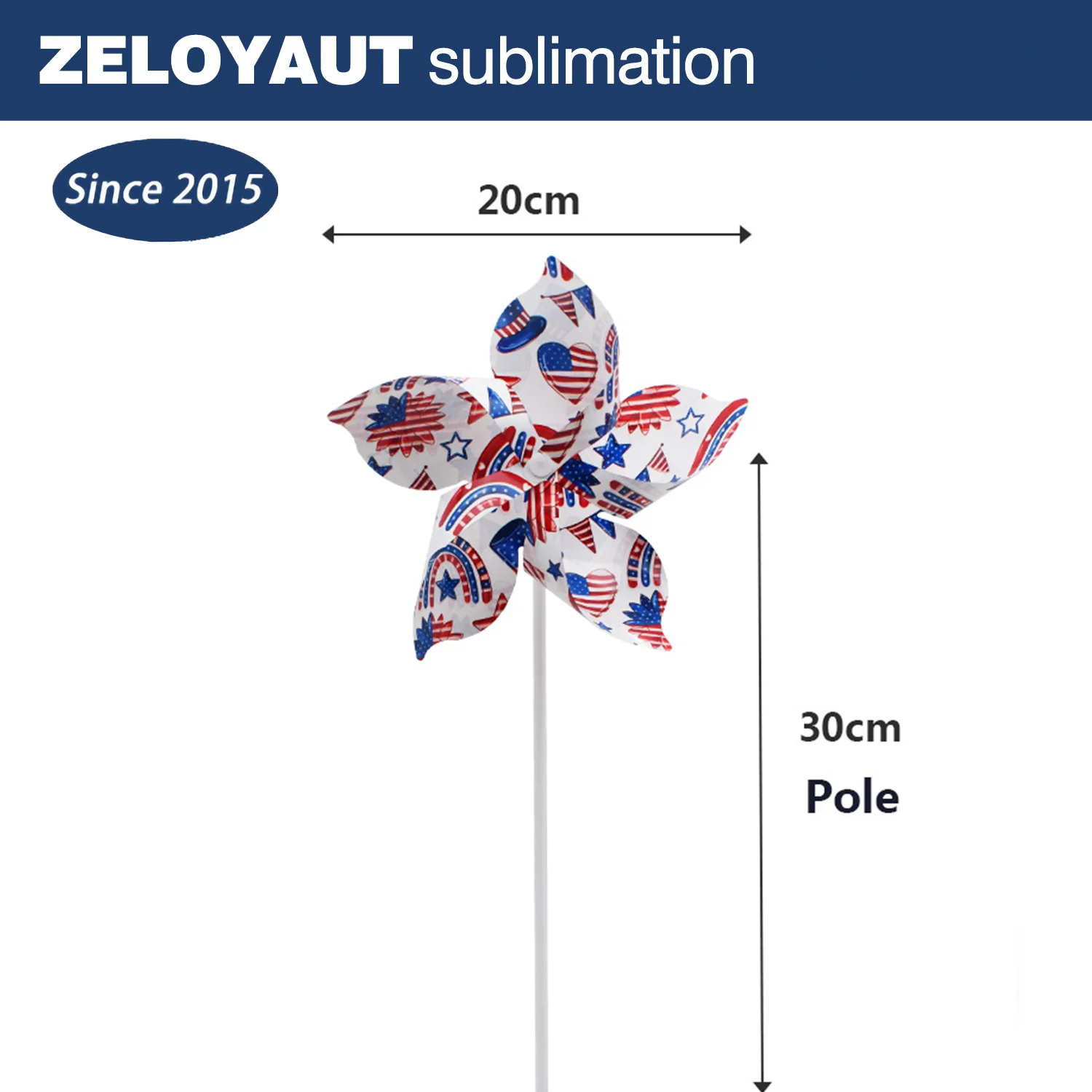 Zeloyaut PET plastic magic sublimation blank hand windmill blanks windmill outdoor kid toy hand windmill blank decorative