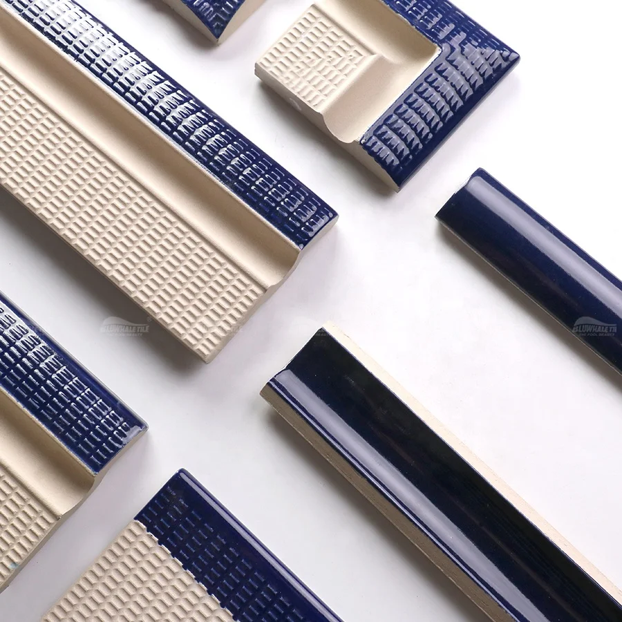 Стандартный размер в плавать Аква-проект 115x240 мм против скольжения пальцев сцепление керамическая установка закругленный СТЕКЛОВОЛОКОННЫЙ Бассейн Плитки угловой край