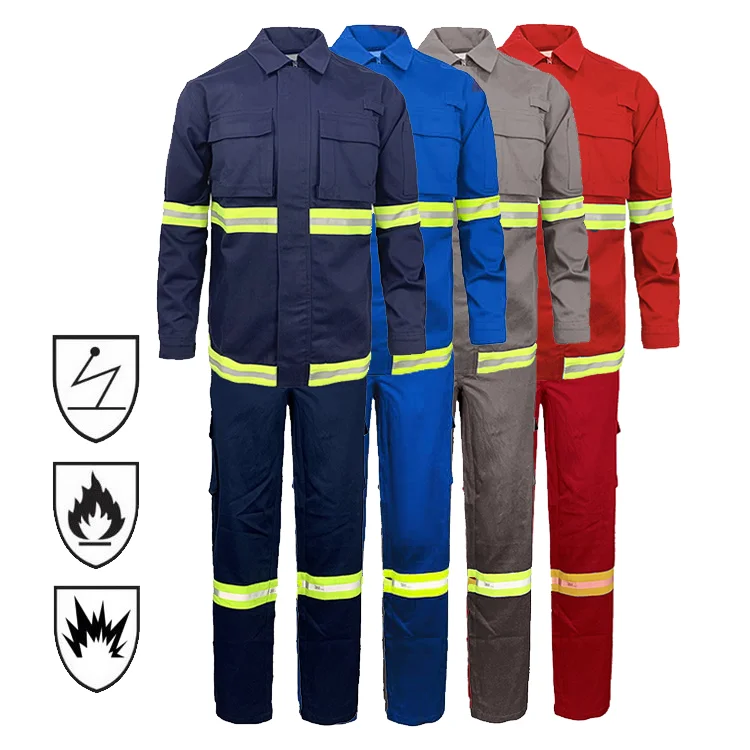 Factory Supply Two Piece Oil And Gas Flame Retardant Nomex Work FR Clothing Workwear