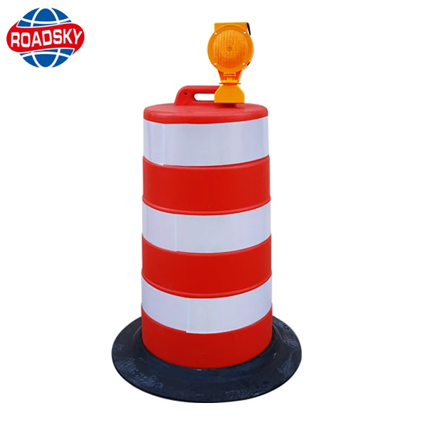 
plastic water filled reflective safety traffic barrier barrel 