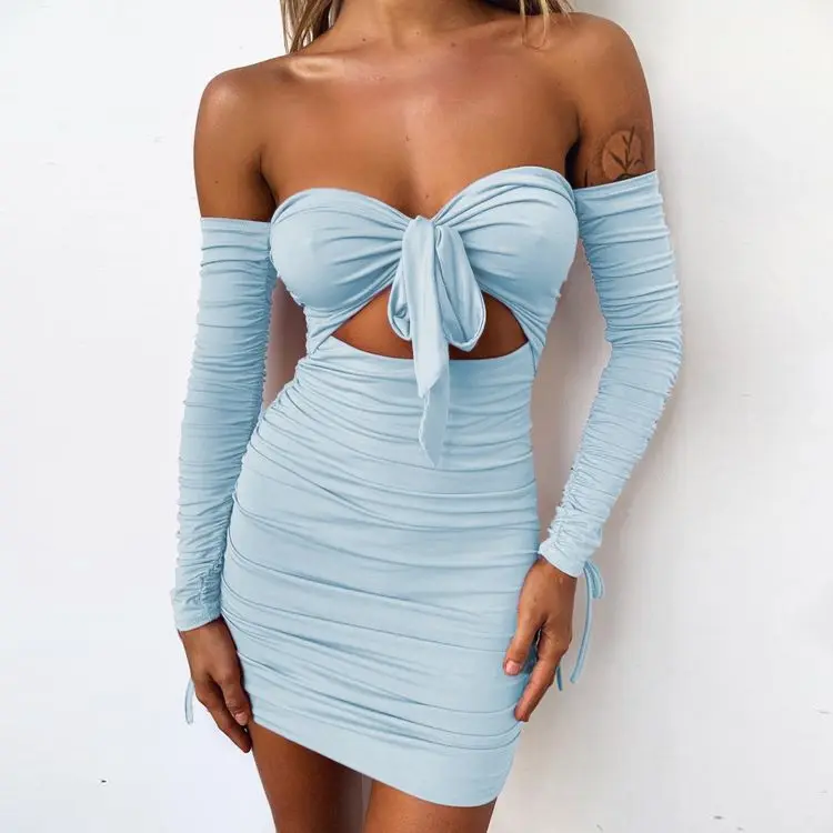 
Off Shoulder Bodycon Bandage Classic Dresses For Women Summer Dresses Casual 