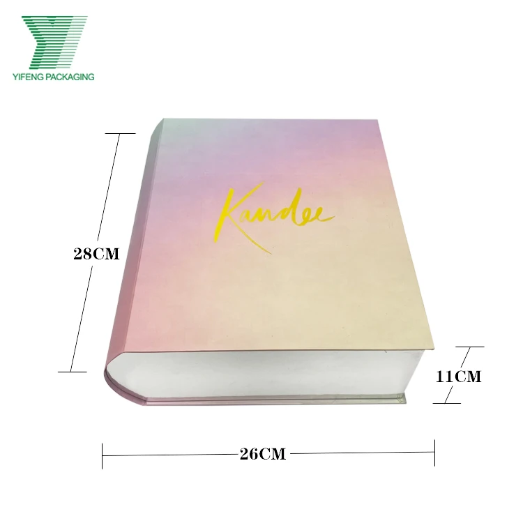 Wholesale Custom Print Empty Storage magnetic closure Book Shaped Box Fake Faux Books For Decoration Coffee Table