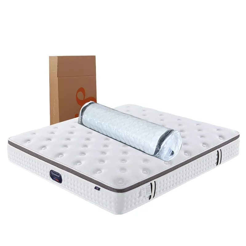 Wholesale Compressed Rolled Up Queen King Size Pocket Spring Comfortable Bed king coil Mattress pocket spring
