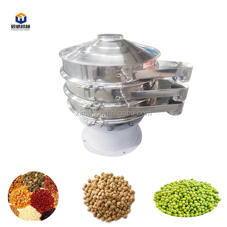 Industrial Beans Sifter Vibrating Sieve Shaker Sizing Circular Vibrating Screen Flour Powder Sieving Machine