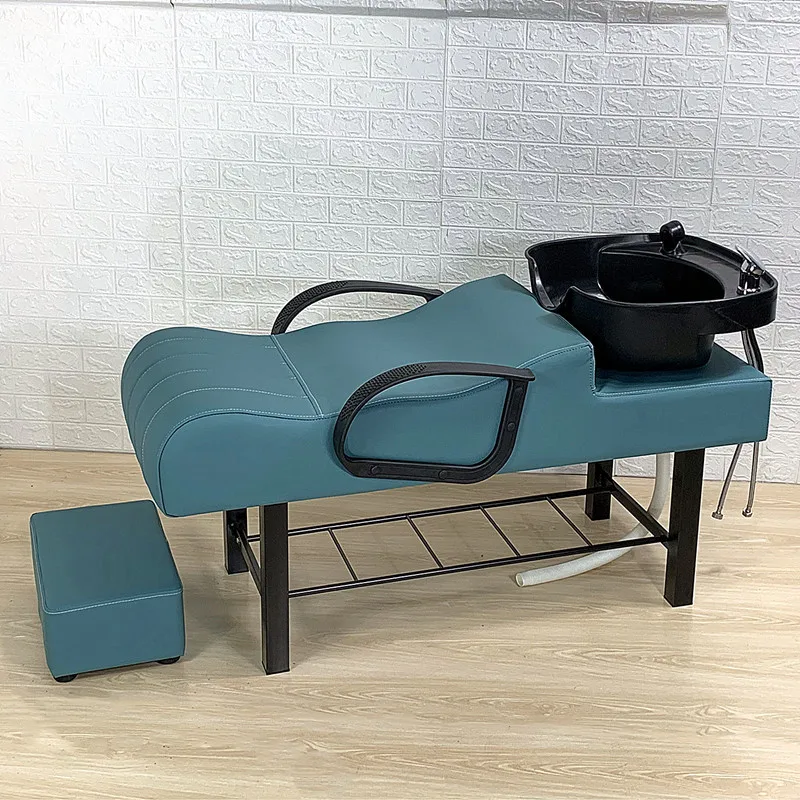 beauty Portable Barber shop furniture washing equipment shampoo bed Comfortable Lying shampoo bed with bowl