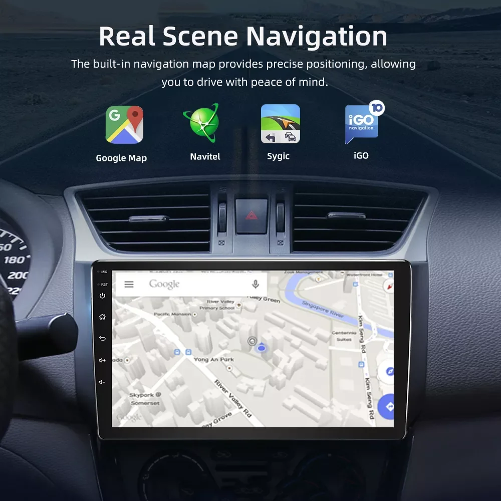 Universal 9 inch Best Selling 1024*600 HD Touch Screen Android 10 Corolla with GPS