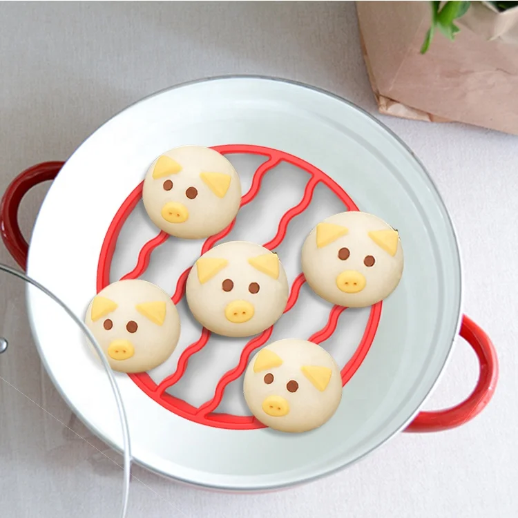 2 Pack Steaming Roasting Accessories Compatible BBQ Silicone Roasting Rack Round & Oval Roaster Racks