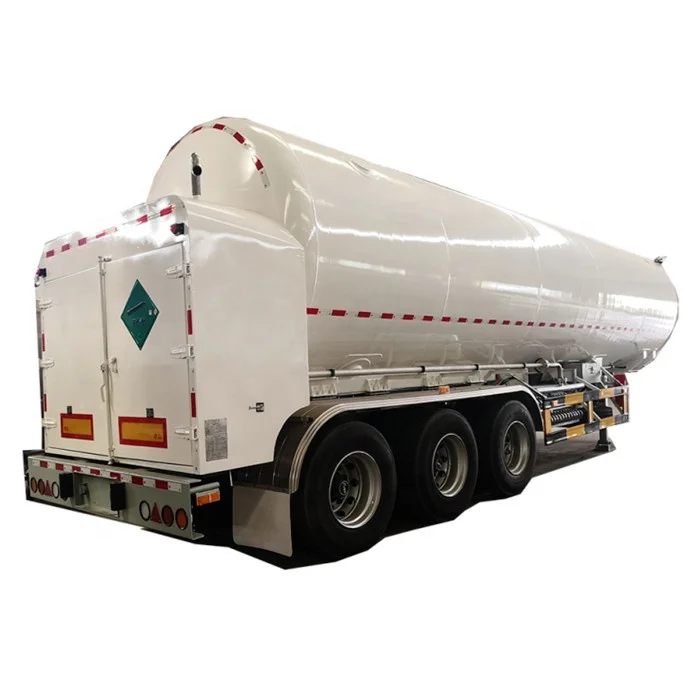 Криогенный жидкий газ LO2 LN2 LNG LPG CNG транспортный полуприцеп-цистерна с испарителем жидким азотом