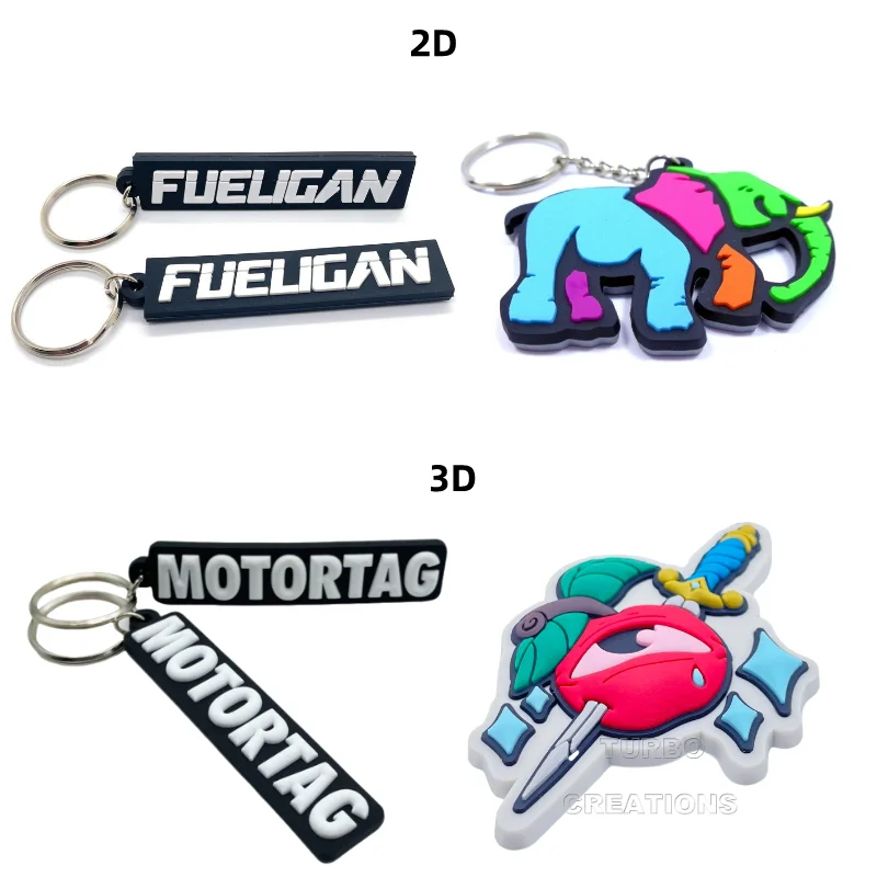 Business Advertisement Silicone Rubber Key Chains Soft Pvc Key Rings Customised Anime Personalized Branded Key Rings with Logo