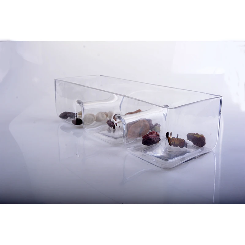3 section  rectangular serving dish