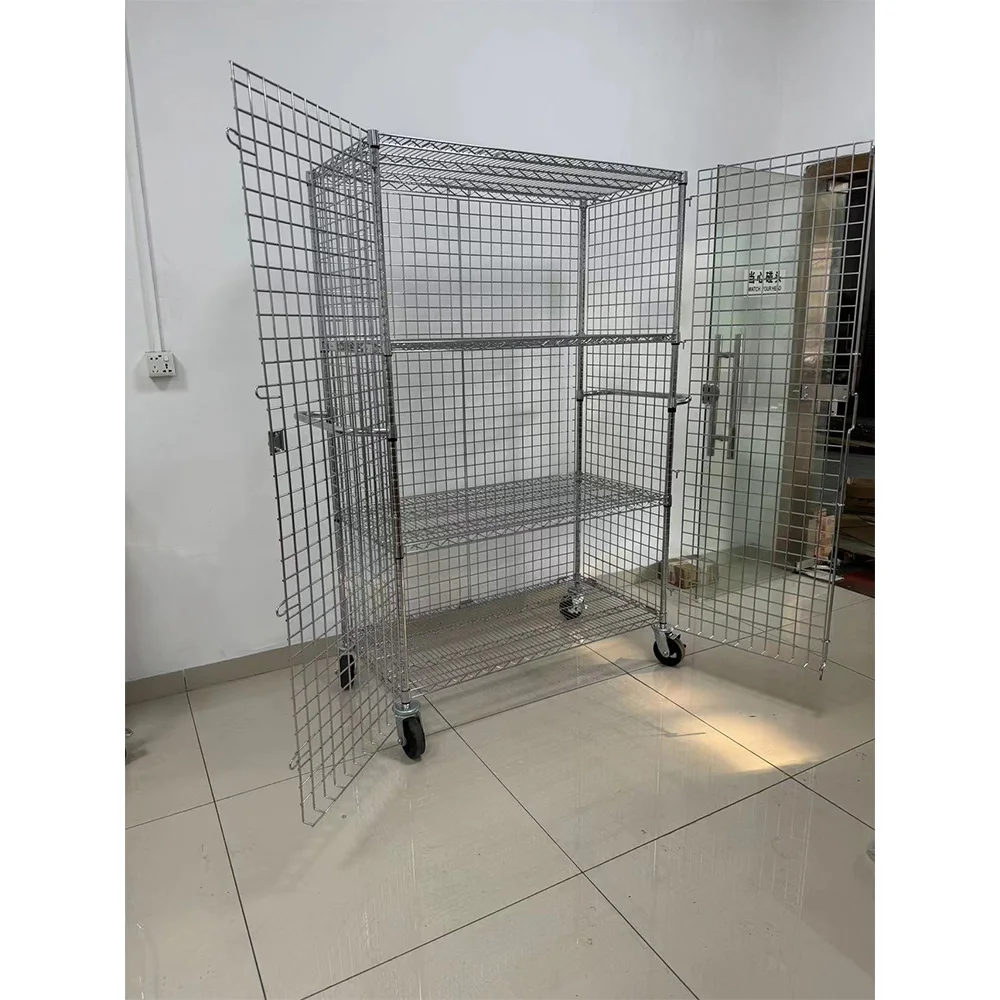 Stillage Cage Stackable Steel Stillages Collapsible For Warehousing Centers Industrial Cart