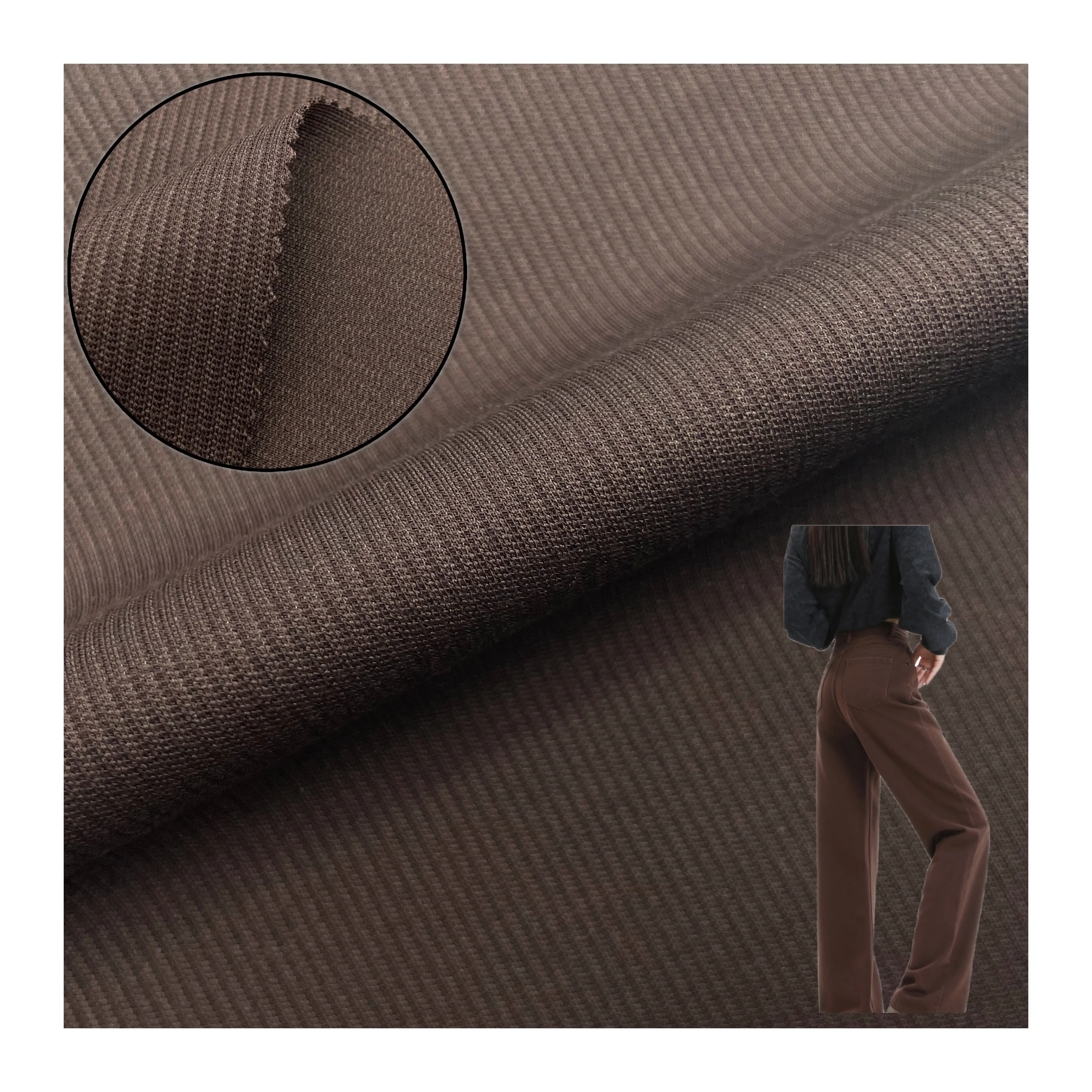 Manufactory Direct Knitting Jacquard 40%N 49%R 11%sp Fabrics For Garments Clothing