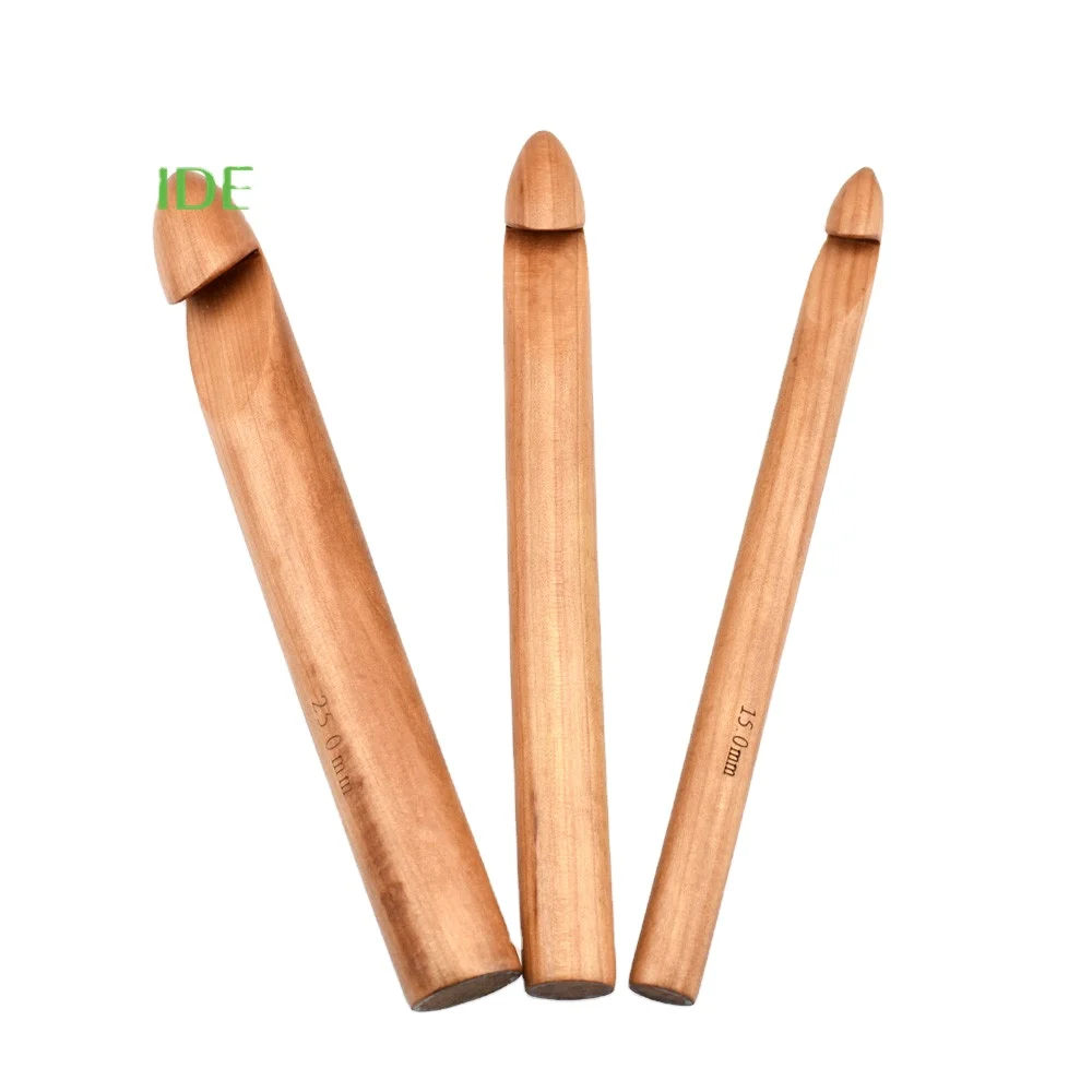 Factory Hot Sale DIY Weave Craft Tools Jumbo Bamboo Wooden Embroidery Hoops Knitting Needles Crochet Hook for Woven