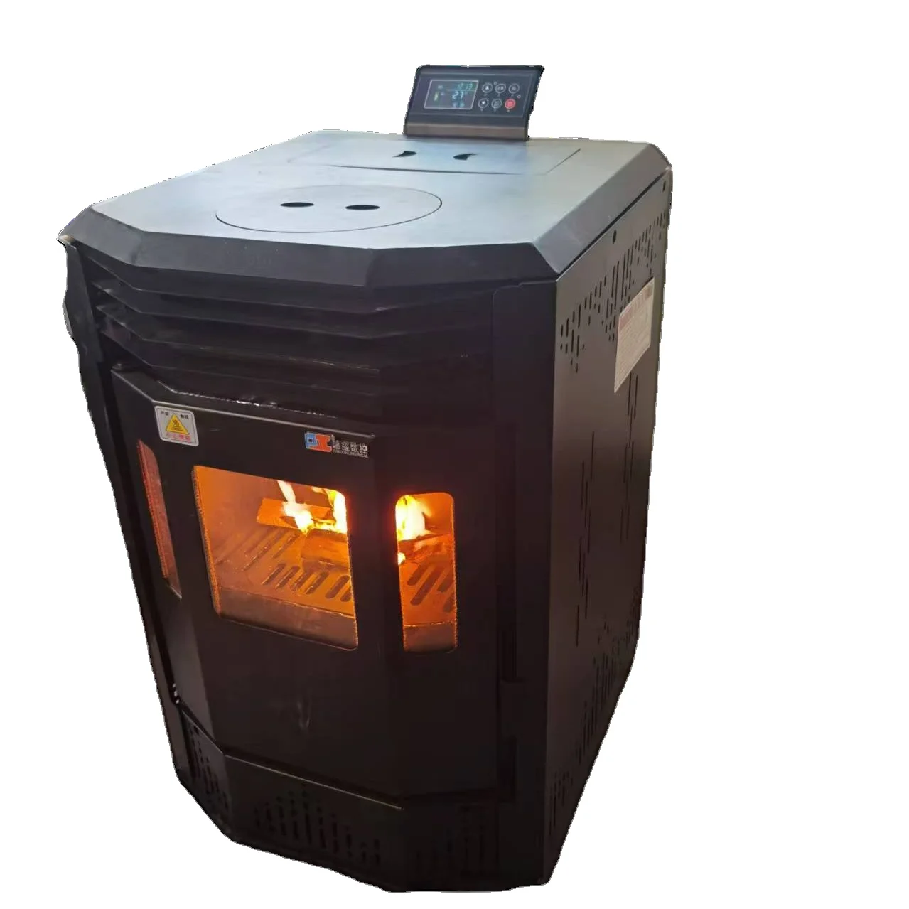 10kW Automatic Biomass Pellet Stove Indoor Wood Burner with Central Water Heating for Home Fireplace Fireplace Inserts
