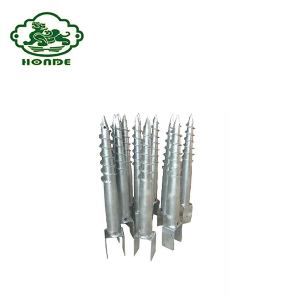 Galvanized Q235 Ground Anchors Screw Piles With U Shaped Flange