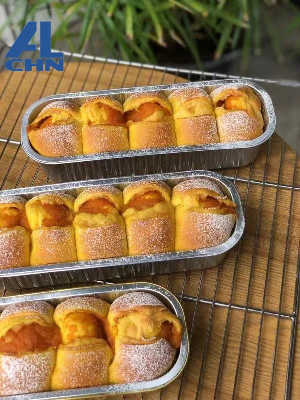 960ML/33OZ Gold inside,Black outside  Manufacturer Supplier Disposable Aluminum Foil container From China