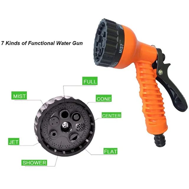 Newest 2021 High Quality Soft Flexible Garden Telescopic 50ft Orange Expandable Water Hose