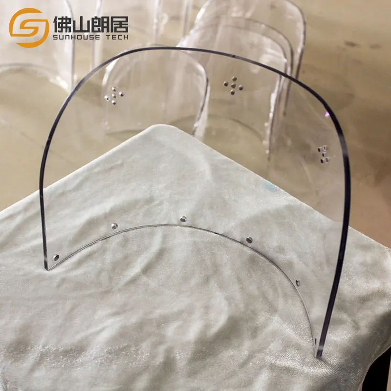  Суперпрозрачный Поликарбонат защищает пластиковые изгибы геометрической формы на заказ
