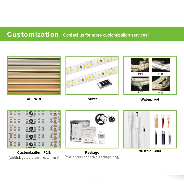 DC24v 10mm PCB 2835 SMD LED Strip Light 120LEDs/M 3000k 6500k 20m Constant Current Smart Strip Lights 5 Years Warranty