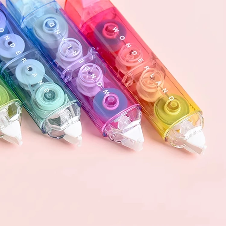 Gradient candy color correction tape dispensing double head correction tape student stationery