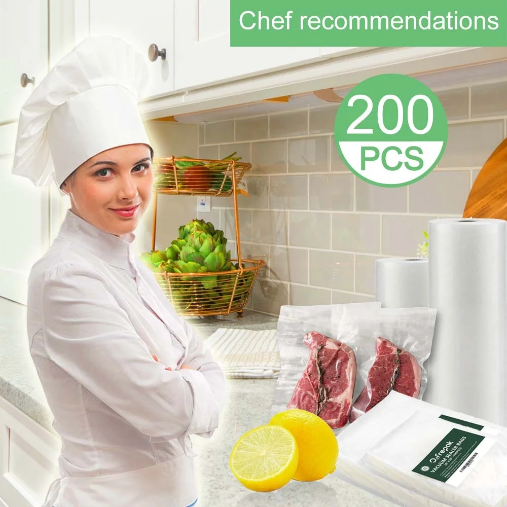 Sunbeam food saver bags can be frozen, refrigerated, microwaved, boiled and washed