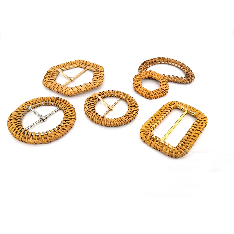 Manufacturer Quality Assurance custome rattan belt buckle custom and name belt buckles by natural rattan