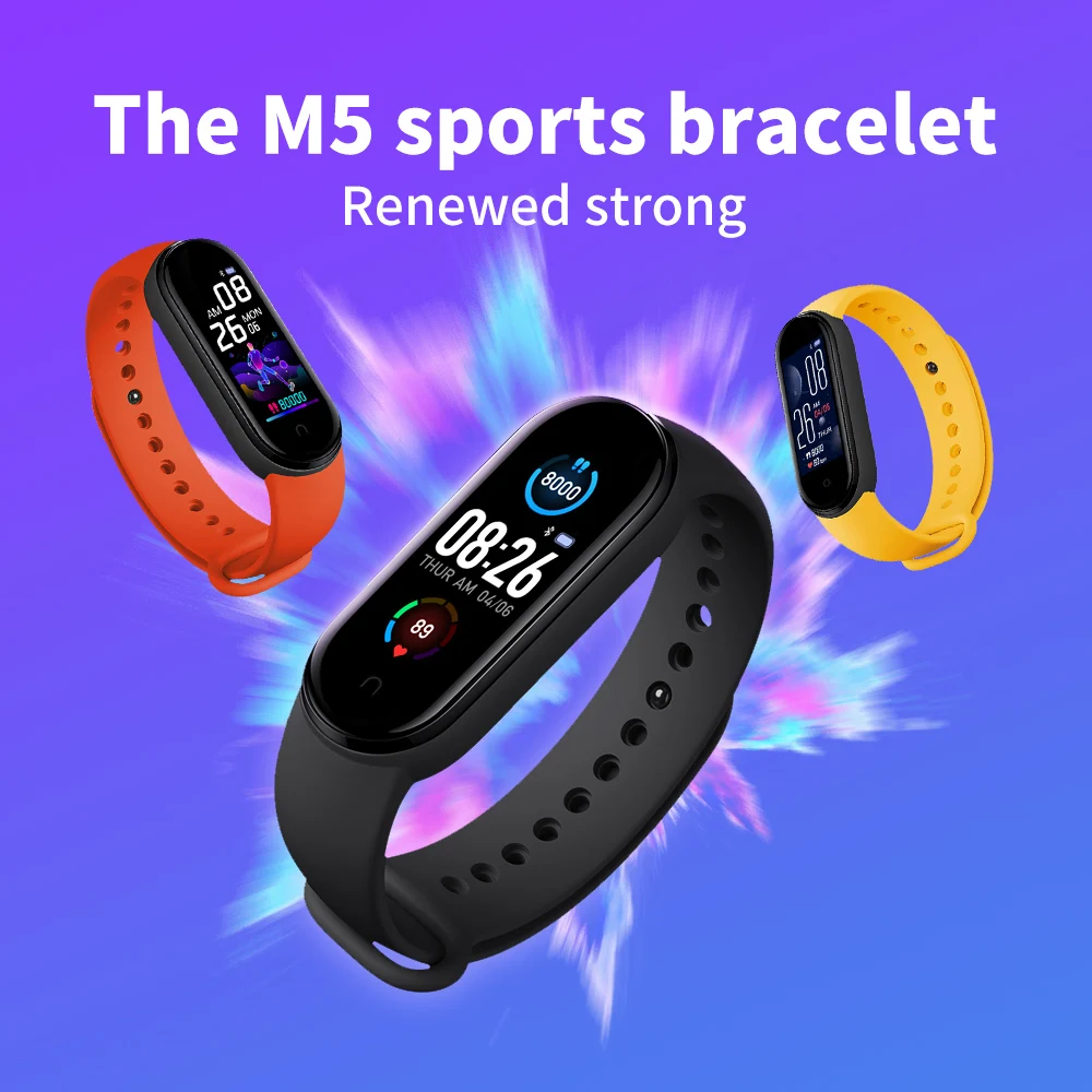 China Wholesale Ip67 M5 Smart Watches Montre connectee Men Bands Intelligentes Fitness Tracking Band Watch