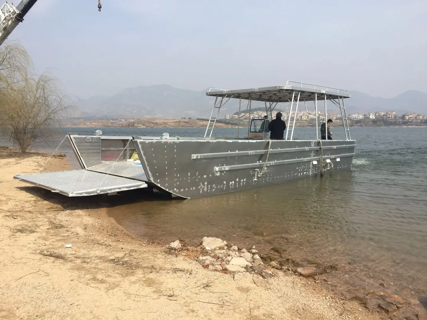 Speed 30ft 9m quality aluminum landing craft boats with roof for sales