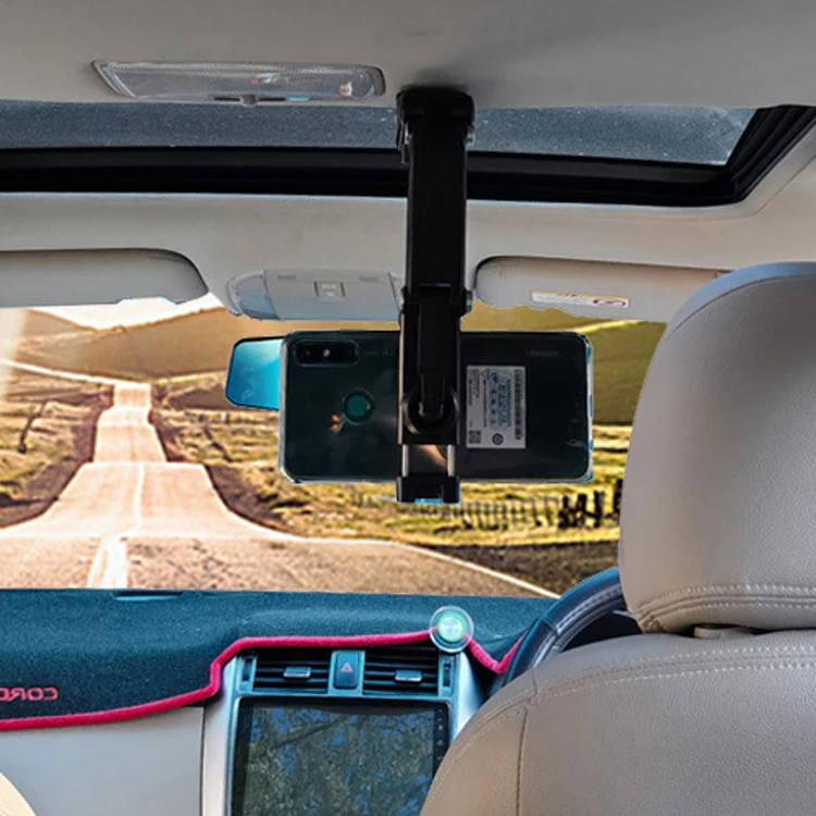 Sun Visor Car Phone Holder Mount Multifunctional Cell Phone Stand for Sun Visor Rearview Mirror Steering Wheel Arm Cradles