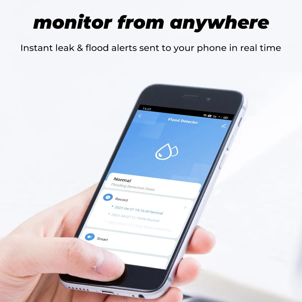 Датчик утечки воды SMATRUL Tuya Zigbee 3 0 беспроводной детектор для умного дома система оповещения