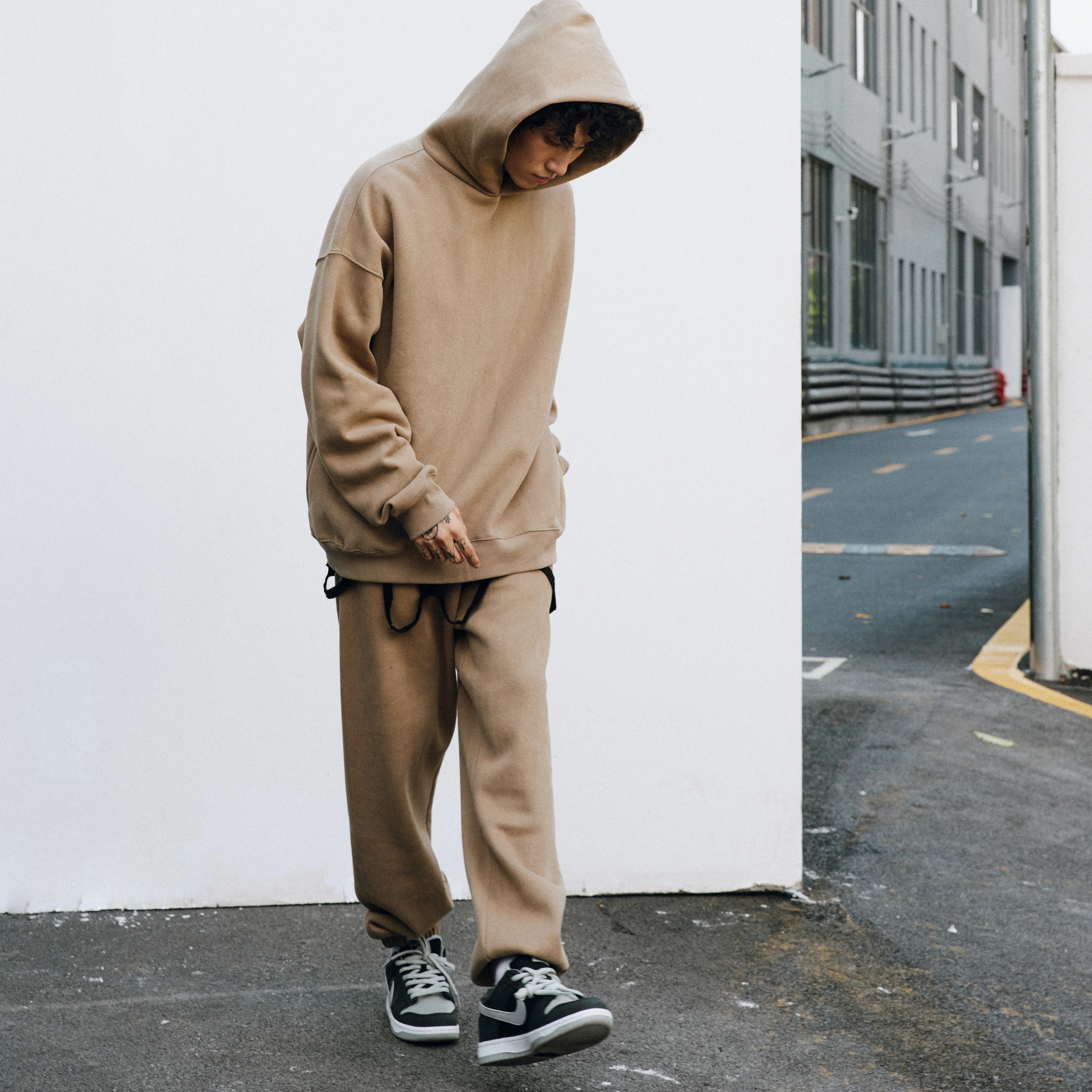 Hoodie manufacturers heavy boxy fleece hoody plain oversized hip hop zipper up mens hoodies sweatshirts