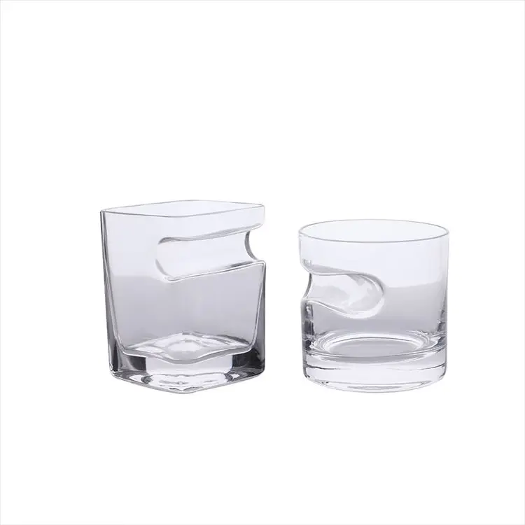 
DBE Hot selling crystal wholesale glasses gold glassey with cigarr bullet silver rim bohimia private labeling whiskey glass 