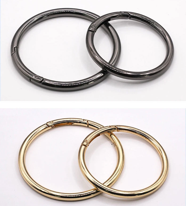 High quality round Spring O Ring  35MM 30MM 24MM gold Spring O Ring for bags hardware