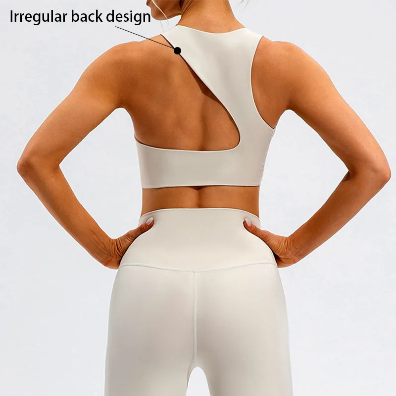 XW-YW306+KW309 Wholesalers Comfortable Beach Gym Fitness Backless Padded Bra Yoga Tennis Skirt Set Women