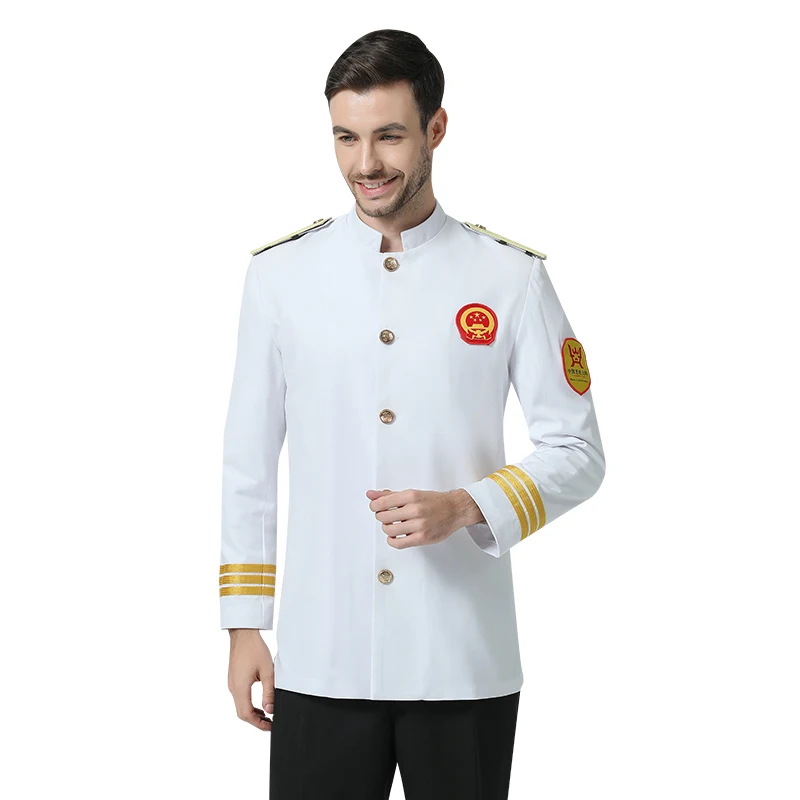 Denim indonesia italian japanese chef uniform set design chef clothing coat chef jacket