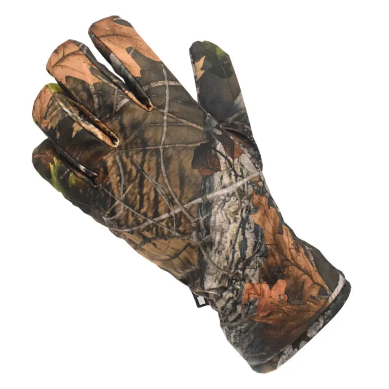 Fashion Camouflage Nylon Winter Warm Plush Motorcycle Riding Ski Gloves Hunting Gloves