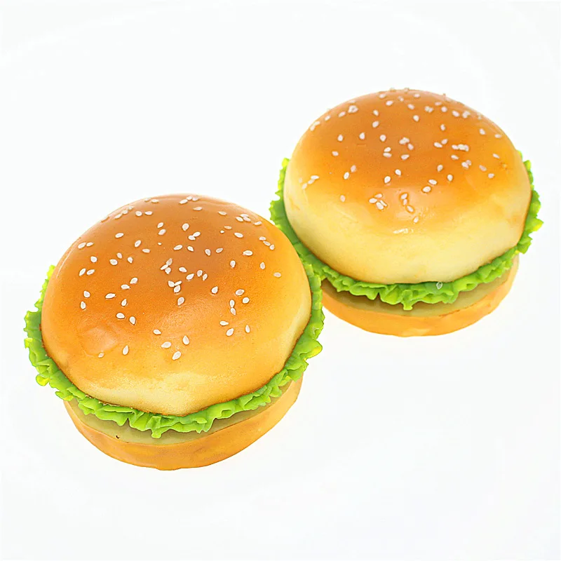 Realistic hamburger series/ Simulation bread with vegetables for fridge magnet Fake