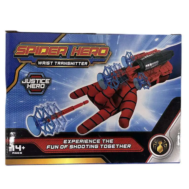 Cosplay Spider Man Toys Pretend Super Man Bow And Arrow Launcher Web Shooter Safety Wrist Toys Games For Kids