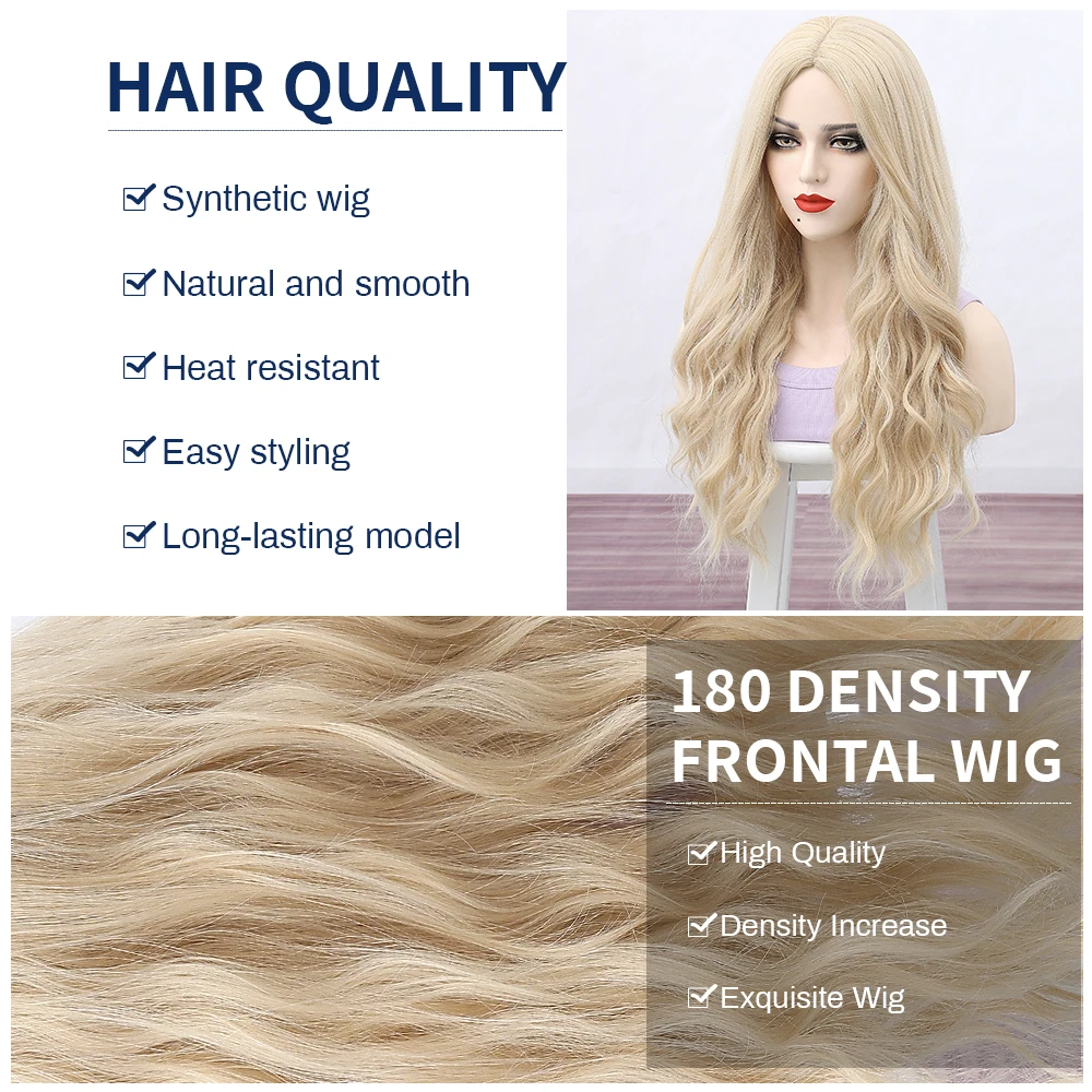 Ainizi blonde body wave Sarah Sanderson cosplay wig from Hocus Pocus for Halloween