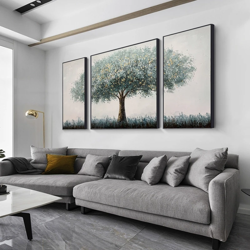 Newest Chinese Creative Tree Abstract Oil Painting on Canvas for Home Decor Hotel Project