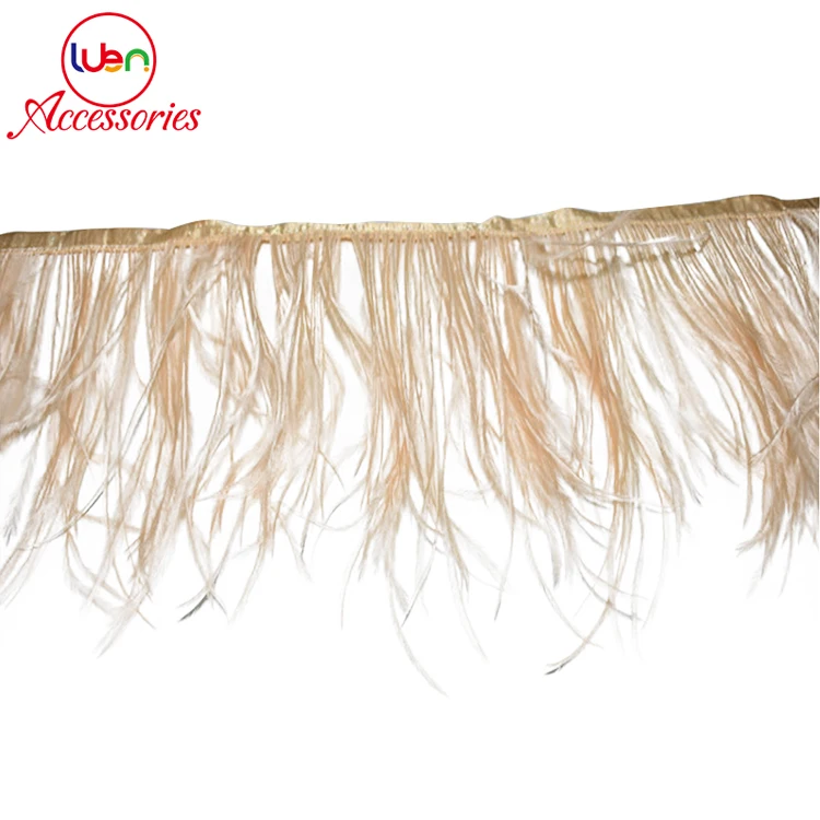 New 8-10cm ostrich feather lace trim for dancing dress