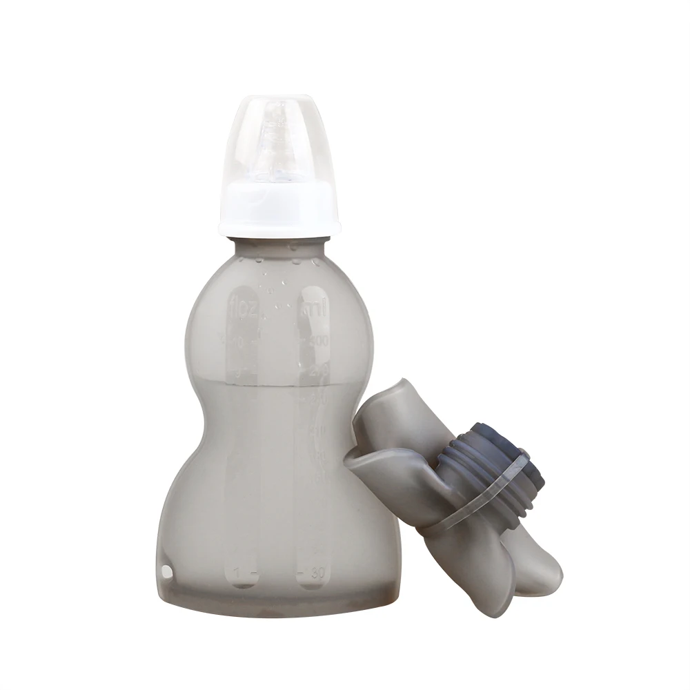 Dropshipping Eco Friendly Platinum Silicone Breast Milk Storage Bags Pouch With Baby Pacifier And Pump Adapter Connectors