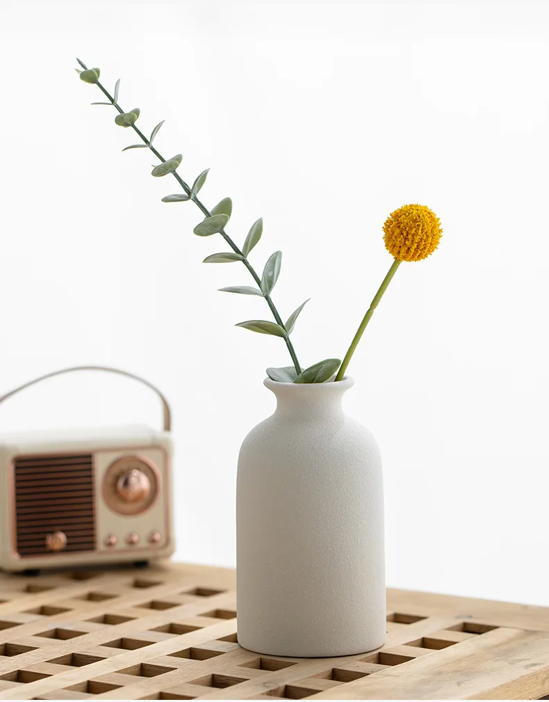 Nordic Ceramic Vase for Home Decor Dried Flower Arrangemet Decoration Accessories Office Desktop Living Room Flower Vase