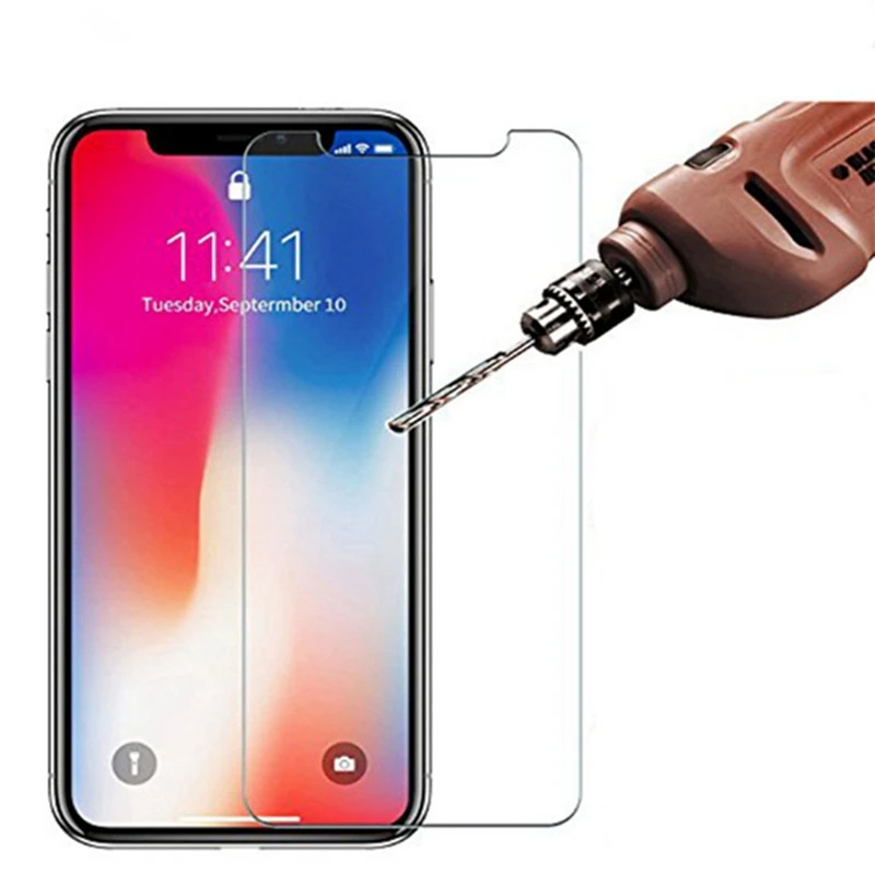 
Заводская Защитная пленка для iPhone X XR XS 11 12, закаленное стекло, 1 упаковка, закаленное стекло 2.5D 9H, Защитная пленка для экрана iPhone 