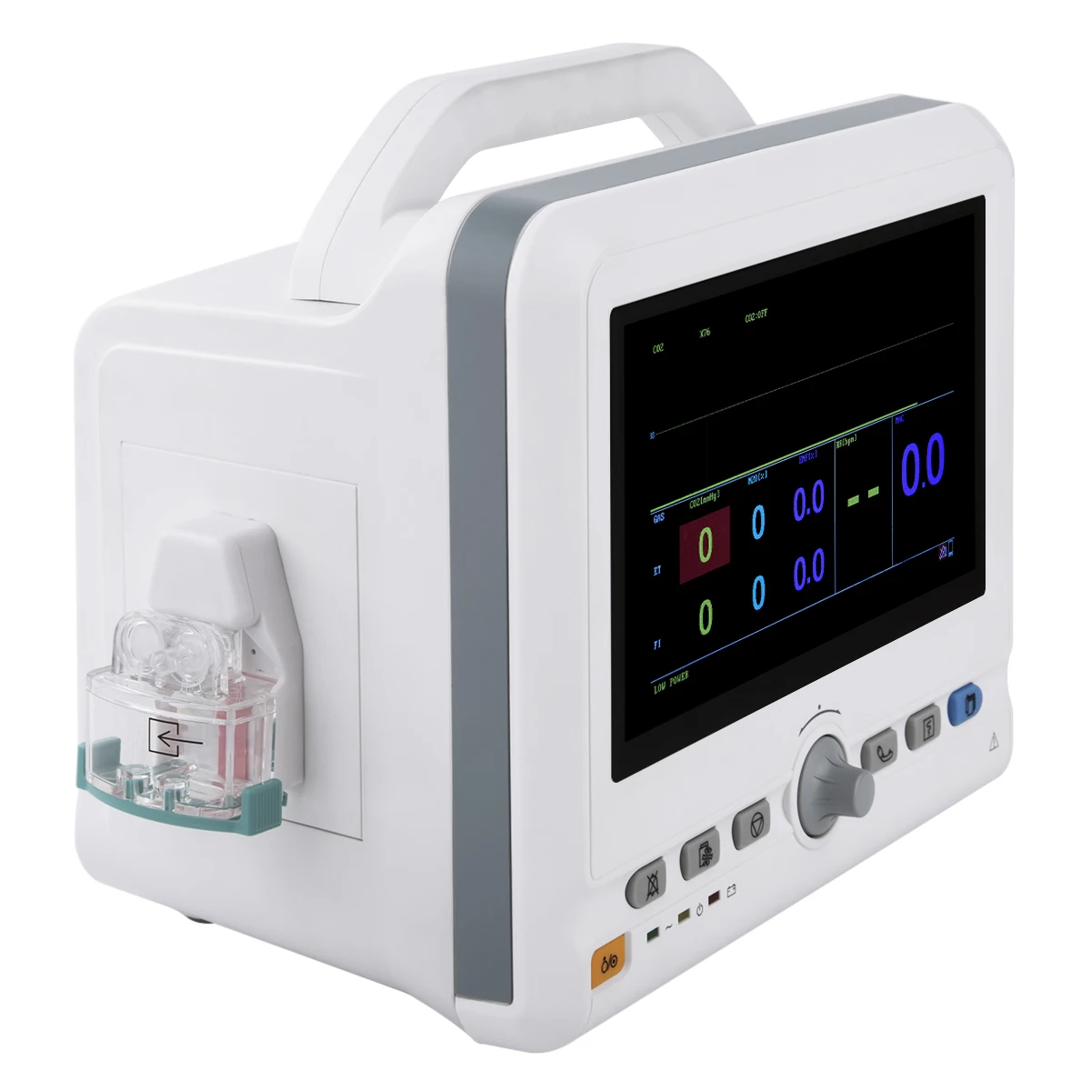 Vet Dog Cat Portable Anesthesia Gas Monitor with CO2 N2O ISO ENF SEV